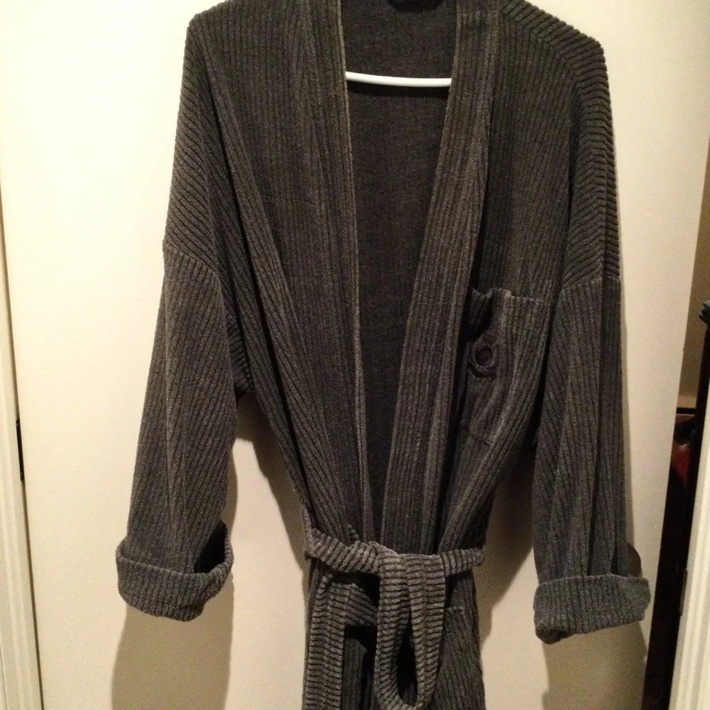 BOGNER Gray Robe with Belt - Picture 1 of 3